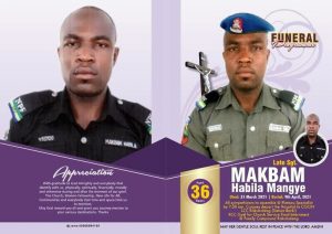 Read more about the article CHRISTIANS BID FAREWELL TO LATE SGT. HABILA MAKBAM