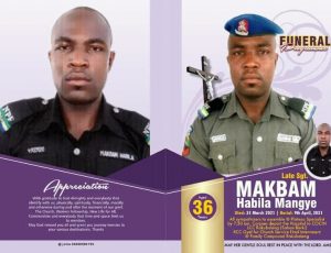 CHRISTIANS BID FAREWELL TO LATE SGT. HABILA MAKBAM